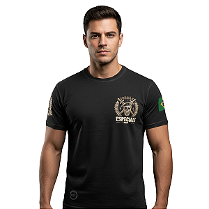 Camiseta manga curta forças especiais brasil em algodão