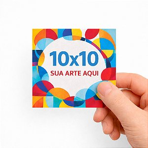 Kit 50 Rótulo adesivo personalizado a prova de água 10x10 cm ( redondo, quadrado ou recorte especial )