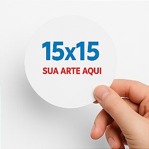 Kit 50 Rótulo adesivo personalizado a prova de água 15x15 cm ( redondo, quadrado ou recorte especial )