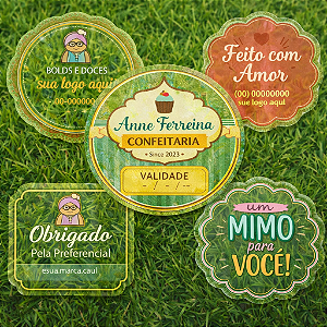 Adesivo vinil transparente estampado a prova de água diversos formatos e tamanhos