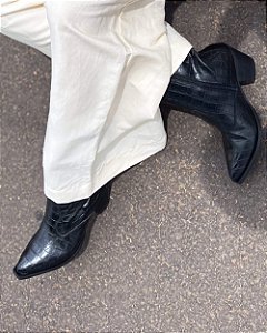 FW  CROCO BLACK  LOW