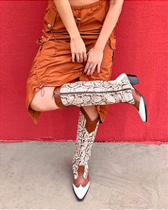 bota texana vegana FW SNAKE HIGH