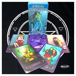 Kit Tarô das Bruxas Jovens Bruxas 78 Cartas com Toalha Wicca