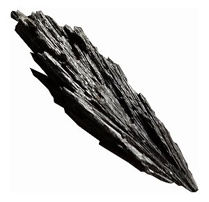 Pedra Cianita Negra Vassoura Bruxa Cristal Natural Bruta 5cm