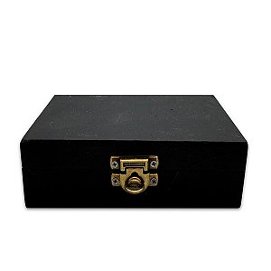 Porta Tarô Baralho Preto Artesanal Equilíbrio Espiritual