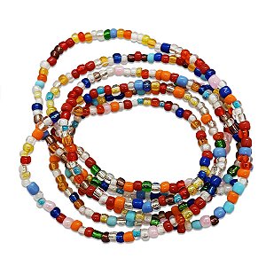 Guia Proteção Cigano Cristal Colorido Longe de Todo Mal 60cm