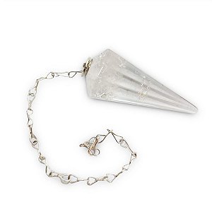 Pêndulo Pedra de Cristal Lapidado Radiestesia Proteção