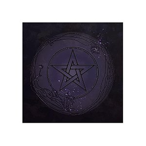 Toalha Para Leitura de Tarô Pentagrama Wicca Roxo 70CM