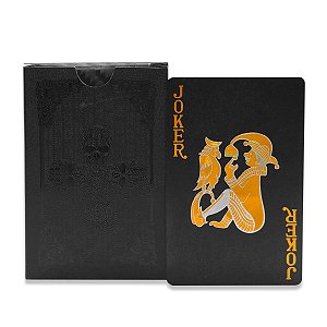 Baralho Jogo de Cartas de Caveira All Black 54 Cartas 6x9 cm