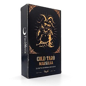 Gold Tarô de Marselha Clássico Ilustrado 78 Cartas e Manual