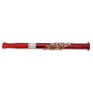 Piteira Vinho Bordo com Pedras Cristal Cintilantes Umbanda