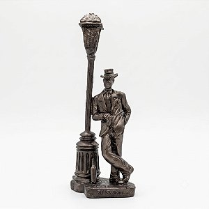 Estátua Imagem Zé Pilintra Cor Cobre Detalhado Resina 22 cm