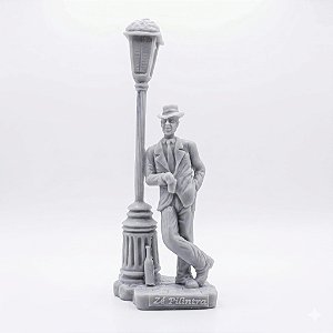 Estátua Imagem Zé Pilintra Detalhes Poste Para pintar 22 cm