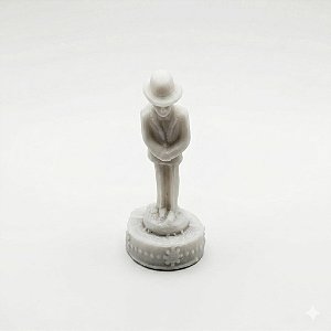 Estátua Mini Zé Pilintra Proteção Caminhos Resina para pintar 7 cm