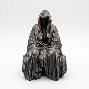 Estatueta Ceifador de Almas Sentado Preto Cobre 12 cm