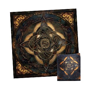 Kit Leitura de Tarô com Toalha Celta e Bolsa Mística