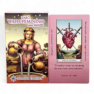 O Clássico Tarô de Waite Feminino Iniciantes com 78 Cartas