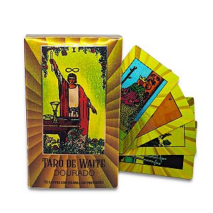 O Tarô de Waite Dourado Ilustrado com 78 Cartas e Manual