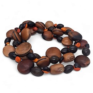 Guia Olho de Boi Cabra e Coquinho Umbanda Candomblé 60 cm