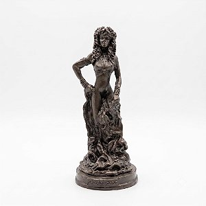 Imagem Pomba Gira Cor Cobre Umbanda Candomblé Resina 15 cm