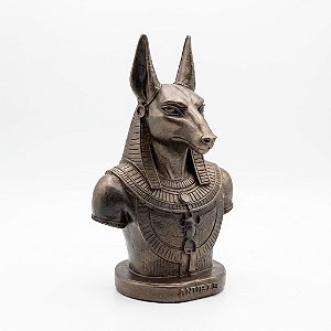 Estátua Anúbis Cor Cobre Guardião e Protetor Espiritual 16cm