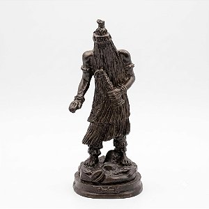 Estátua Orixá Obaluaiê Cor Cobre Saúde Cura Resina 15 cm