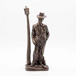 Imagem Zé Pilintra Poste Cor Cobre Umbanda Candomblé 15 cm