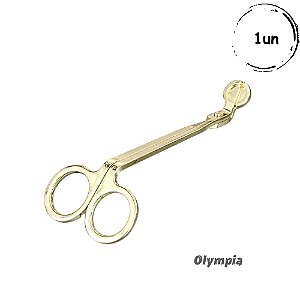 Tesoura aparador de pavio Gold Olympia