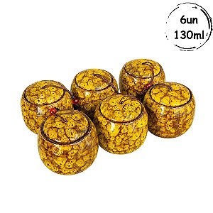 6un Cerâmica Chinesa Amarelo 130ml