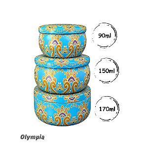 Coleção 3 Latas Celeste