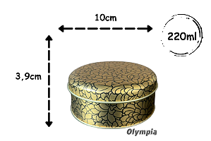 Lata Dálias Dourado e Preto Fosco 220ml