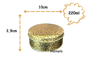 Lata Dálias Dourado e Preto Fosco 220ml