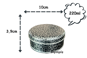 Lata Dálias Prata e Preto Fosco 220ml