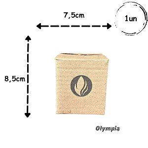 1un Caixinha Papelão Pardo para vidros 7,5 x 8,5cm