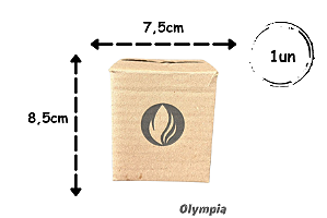 Caixinha Papelão Pardo para vidros 7,5 x 8,5cm