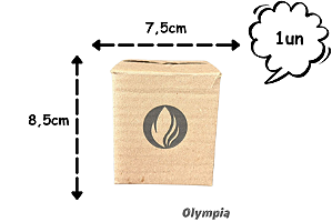 Caixinha Papelão Pardo para vidros 7,5 x 8,5cm