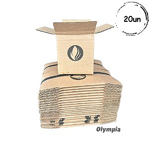 20un Caixinha Papelão Pardo para vidros 7,5 x 8,5cm