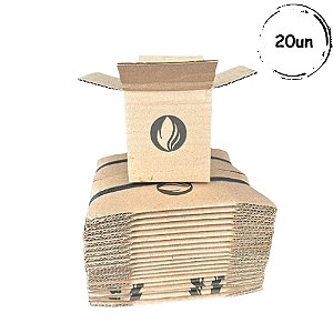 20un Caixinha Papelão Pardo para vidros 7,5 x 8,5cm
