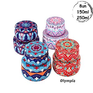 Kit 8 Latas Metalizadas 150 e 250ml Olympia