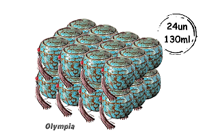 24un Cerâmica Chinesa Azul 130ml