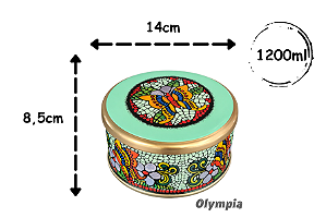 Lata Flores e Borboletas Acqua