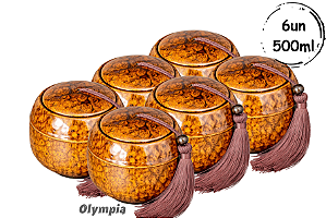 6un Cerâmica Chinesa Laranja