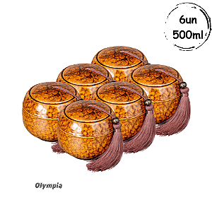 6un Cerâmica Chinesa Laranja 500ml