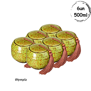 6un Cerâmica Chinesa Verde 500ml