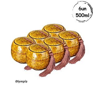 6un Cerâmica Chinesa Amarelo 500ml