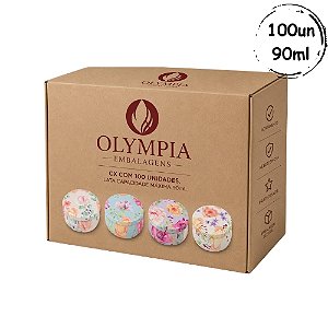 100un Latas Flores 90ml D06