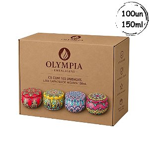 100un Latas Mandala Metalizadas 150ml C01