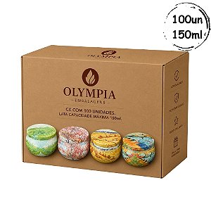 100un Latas Paisagem Metalizadas 150ml C05