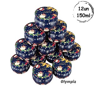 12 Latas Christmas Dark Blue 150ml
