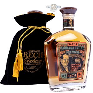 CACHAÇA RECH EXTRA PREMIUM 10 ANOS CARVALHO 750ML